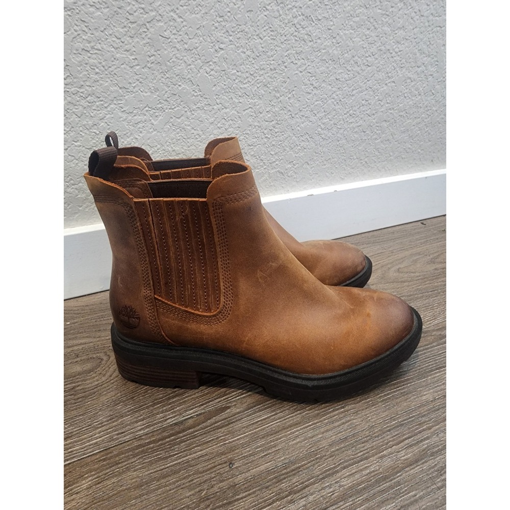 Timberland Courmayeur Valley Chelsea Boots Brown Leather  Women's 8 NWOT